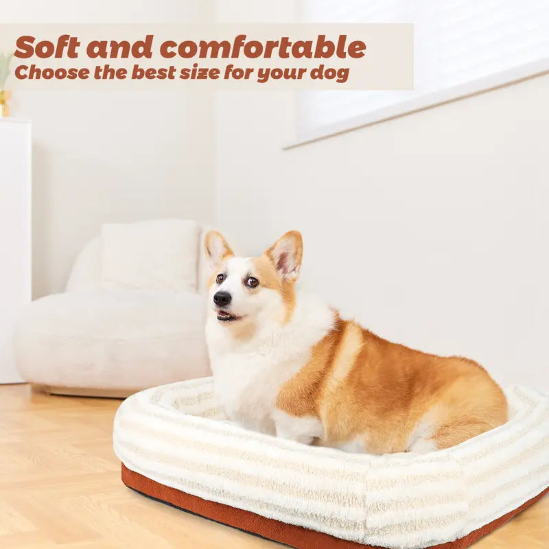 Dog Bed Orthopedic Memory Foam Pet Bed with Removable Washable Cover for Small Medium Large Dogs Cats