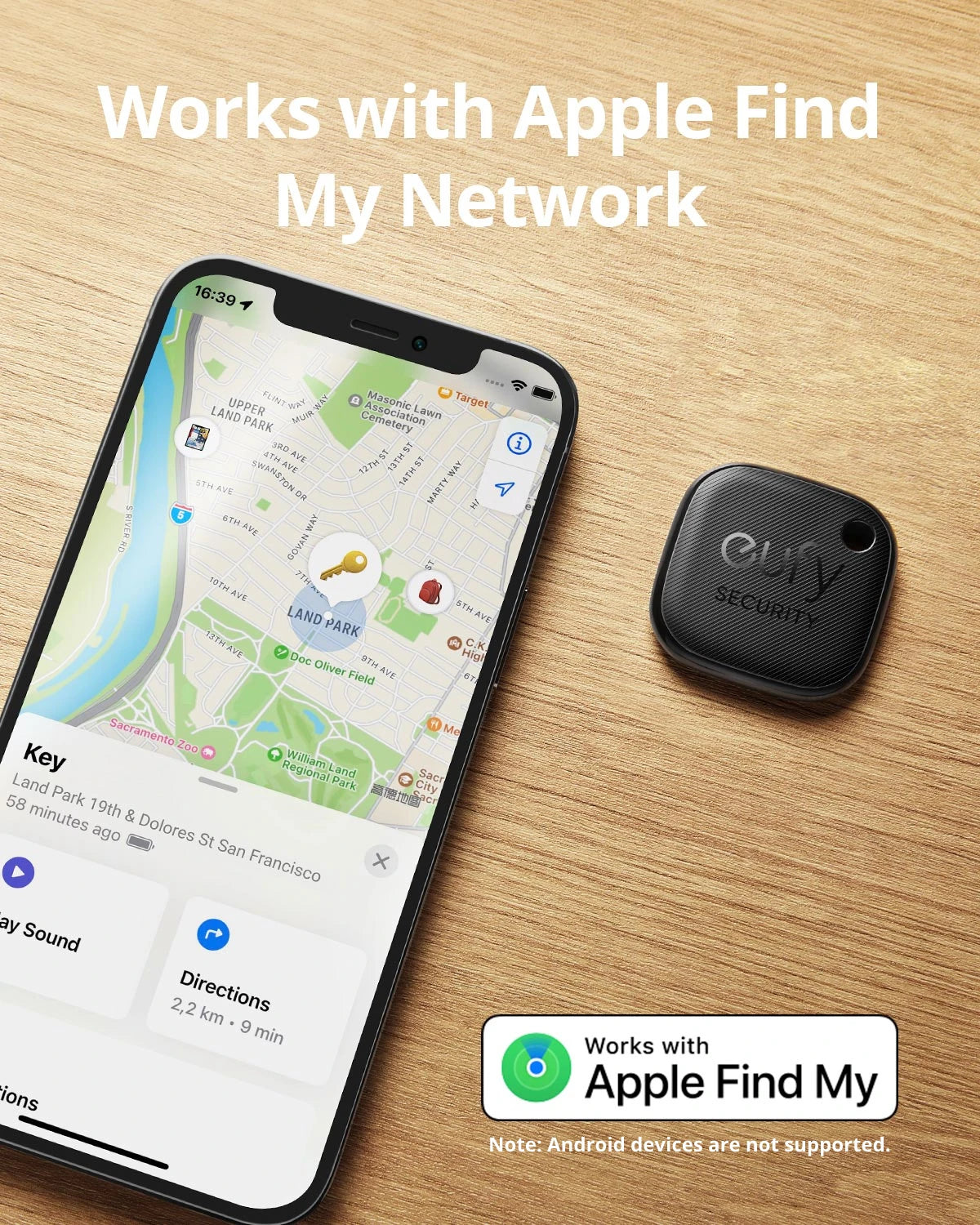 Security Smarttrack Link Works with Apple Find My Key Finder Bluetooth Tracker Tag for Earbuds & Luggage Phone Finder IOS