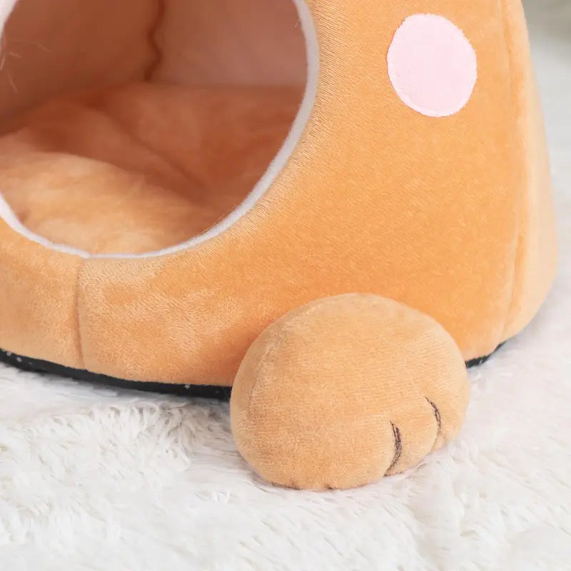 Cartoon Bear Design Pet Bed (1 Piece), Cute & Cozy Pet Nest for Small & Medium Cat & Dog, Pet Supplies for All Seasons