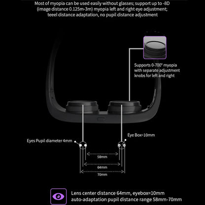 2023 New Upgraded 2D/3D Smart Glasses Headset VR Imax Glasses 4K Giant Screen Virtual Reality Stereo Cinema Video Eyeglasses