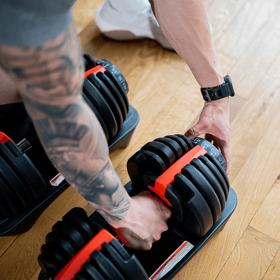 Ultimate Set / 2 Adjustable Dumbbells / 5-52.5 Lbs