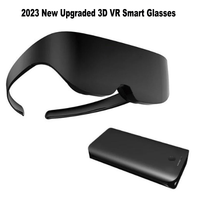 2023 New Upgraded 2D/3D Smart Glasses Headset VR Imax Glasses 4K Giant Screen Virtual Reality Stereo Cinema Video Eyeglasses