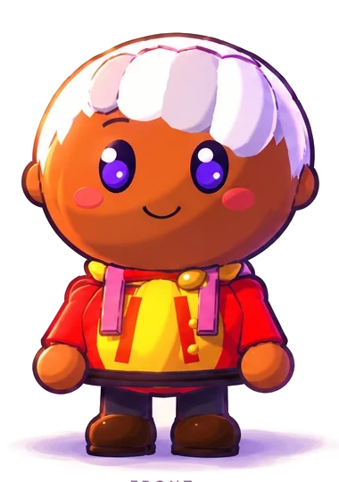 A Sparkfolk hero in front of a crowd of Sparkfolk
